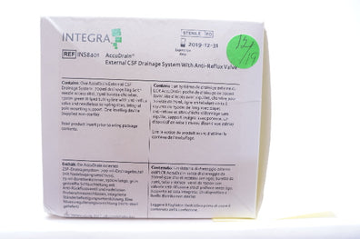 Integra INS8401 AccuDrain External CSF Drainage System With Anti-Reflux Valve(x)
